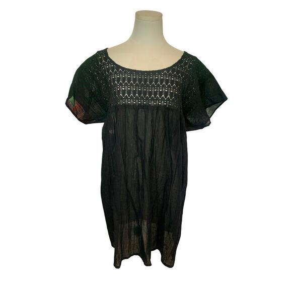 Women's El Interior Black Cotton Shirt - Size XL - Picture 2 of 5